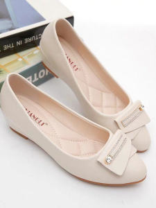 รองเท้าส้นแบนหนังแท้สำหรับผู้หญิง ทรงหัวแหลม สายรัดแบบสวมสบาย ทรงหัวมน พื้นยาง รองเท้าทำงาน ฤดูใบไม้ผลิและฤดูใบไม้ร่วง