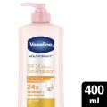 vaseline Healthy bright sun pollution SPF 24 - 400ml Vaseline Lotion Pencerah & Sunscreen BPOM. 