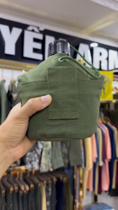 Bình Tông Quân Đội Đựng Rượu - Đựng Nước - Vỏ Nhôm Dày Có Camen - Dung Tích 1 Lít Lưu Kho Chưa Quan Sử Dụng