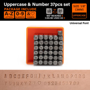 WUTA 27/36Pcs Alphabet Stamp Set Number & Letter Stamping Punch Kit Steel Die Embossing DIY Jewelry Metal Leather LOGO 3mm