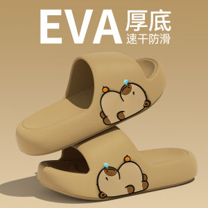 Summer 2025 New Cute Cartoon Indoor Home Anti-slip Thick Bottom Slippers for Men Outdoor Wear Women Home Comfortable Sandals