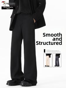 TUCANO | Spring New American Style Black Straight Loose Fit Trousers
