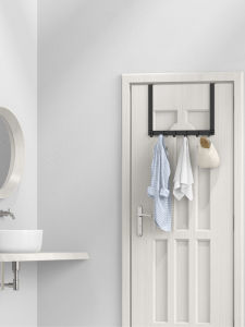 Kẹp Quần Áo Bằng Thép Không Gỉ Treo Sau Cửa Phòng Ngủ Móc Treo Quần Áo Sáng Tạo Không Cần Khoan Dụng Cụ Lưu Trữ