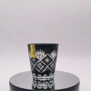 Japanese Edo Chisel Sake/Wine Whisky Glass Cup Handcarved Dice Craftsman Birthday Present & Wedding Gift Home Party Use 260ML