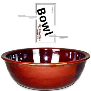 JI-TOP | Thick Large Antique Handmade Ceramic Basin