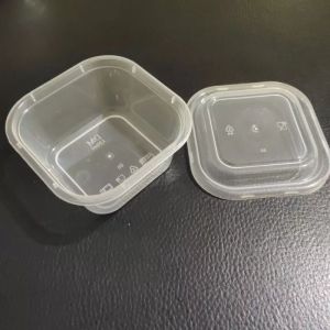 Thinwall Kotak 120ml Square isi 25 set / Kotak Makan / Mangkok Plastik / Tempat Kue / Food Container