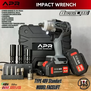 APR BOR IMPACT WRENCH AP29M 550nm 2 BATERAI LXT MESIN PEMBUKA BAUT RODA BENGKEL MOTOR