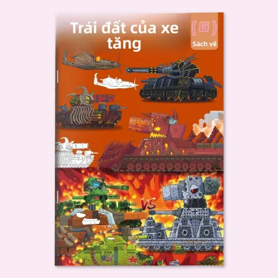 Sách Tô Màu Vẽ Phác Thảo Thế Giới Xe Đồ Chơi cho Trẻ Em