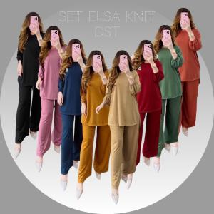 Pakaian Baju Setelan Stelan Wanita Oneset One Set Elsa by DST Collection Knit Premium Jumbo