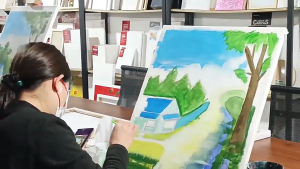 Kanvas Siap Lukis Premium 20x20 30x30cm Untuk Cat Minyak Akrilik