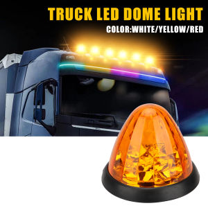 KEVANLY | Truck Roof Light Side Marker Light Conical Cab Dome Lights for Lorry Tractor Trailer Clearance Lamp 12V 24V Signal Warning Light