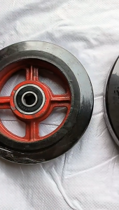 ล้อยางดำ ล้อยางแม็กเหล็ก10นิ้วแถม2ตลับลูกปืนนอก ล้อใช้กับรถเข็นสองล้อ-สามล้อ ล้อแผงกั้นจราจร ล้อรถเข็นขยะ ล้อยางแม็กเหล็ก8นิ้ว ล้อแมกซ์รถเข็น ล้อแมกซ์เกรดพรีเมียม( รุ่นงานหนัก)