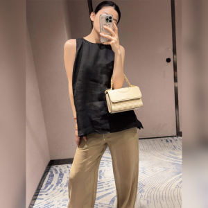 YUFUQING | Elegant Black Sleeveless Vest T-Shirt Womens Fashionable Summer Korean Style Polyester Fiber Short Length Casual Top