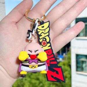 Anime Dragon Ball Keychain PVC Cartoon Cartoon Figure Trunks Son Goku Piccolo Buu Vegeta Figures Key Chain Keyring Bag Decor