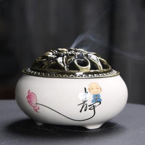 ItemMart Ceramic Incense Burner Vintage Incense Stick Shelf Yoga Spa Home Decoration