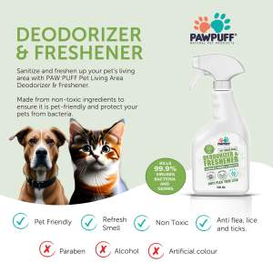 PAW PUFF PET LIVING AREA DEODORIZER & FRESHENER