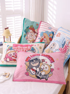 Pure Cotton Muslin Baby Pillowcase Childrens Cartoon Kindergarten 40x60 Single Person Pillow Use Quality Bedding