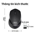 Logitech | Chuột Không Dây Thoải Mái Im Lặng USB Plug-and-Play. 