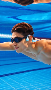 Polvcdg-X8 IPX8 Waterproof Swimming Bone Conduction headphones 8GB Memory Card/Bluetooth 6.0 with Microphone Sports Bone Conduction Earphones