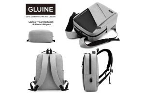 GLUINE 9168 Tas Modern Laptop Backpack / Ransel Waterproof Size 14 - 15.6 inch