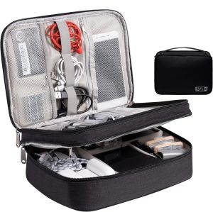 Waterproof Digital Electronic Organizer Portable USB Cable Data Line Charger Plug Storage Bag Multi-functional Travel Organizer