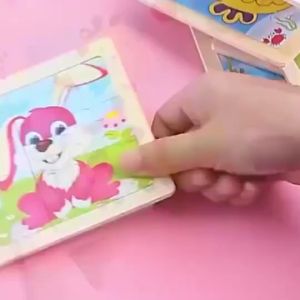 Puzzle Edukasi Anak Jigsaw Kayu Motif Karakter Lucu Puzzel Wooden Pengenalan Huruf Angka Hewan Kendaraan Asah Otak Anak