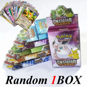 Bandai | Pokémon English Trading Card Set 24PCS Paper Box Obsidian Flames Collection Blind Bag Anime Style Card Collect Cards Battle Card