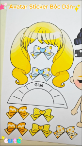 (114B)Bộ Avatar Sticker đồ chơi bóc dán trò chơi bóc dán giúp bé phát triển trí tuệ
