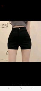 Quần short nữ cạp cao dáng ngắn vải umi hàn cao cấp co giãn tốt kiểu mặc ở nhà mặc đi chơi