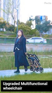 3-in-1 Walker for Seniors Lightweight Rollator Mobility Aid with 360 Degree Swivel Wheels Wheelchair Walking Rolling Aid with Shopping Basket for Elderly