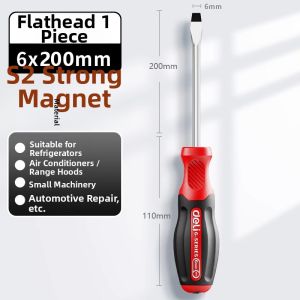 deli | Cross Slot Slotted Screwdriver S2 Steel Magnetic
