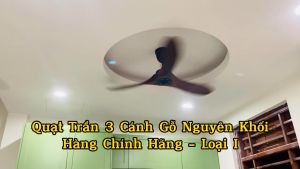 Quạt trần 3 cánh gỗ phong cách Indochine điều khiển từ xa hiện đại 6 cấp gió cực mát dành cho phòng khách - khách sạn - Nhà hàng - Cafe - spa