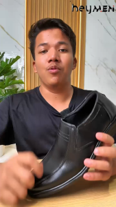 Sepatu Pantofel Pria Slip On Kulit Leather PU