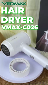 VERMAX Hair Dryer 1000w Blue Light Hydrating Ions Quick Drying Blower 3-level Hot Switch Hair Dryer Blower