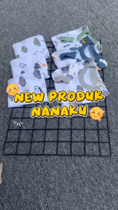 Nanaku Baby - Setelan Piyama Bayi Usia 3-12 Bulan // Baju Panjang Celana Panjang Pampers // Cocok Untuk anak Perempuan dan Laki-laki Motif Boneka Roti