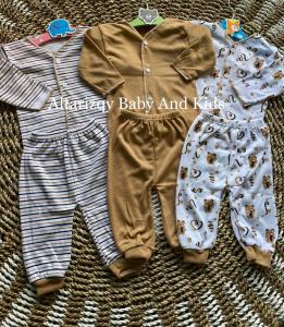 Serian Coklat 3 Setelan Baju bayi Panjang