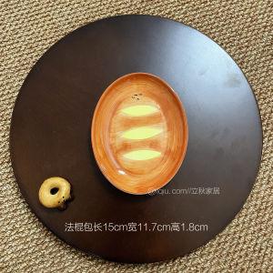 6-Inch Ceramic Small Plate Bone Feeding Dish Home Use New 2025 Snack Plate Dining Table Trash Plate Small Dish Cream Style