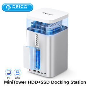 ORICO มินิทาวเวอร์8-In-1ที่เก็บข้อมูล8เทราไบต์ SSD + 24TB HDD ฮาร์ดดิสก์กว้างสำหรับการจัดเก็บเดสก์ท็อป M4ขนาดเล็ก