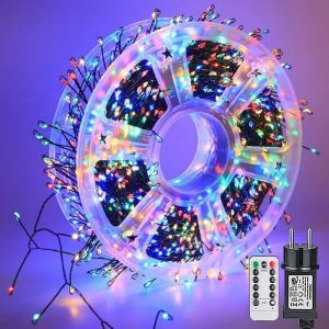 LED Firecracker String Lights EU/US Plug Remote Control Halloween Garland Fairy Light for Wedding Party Christmas Decoration