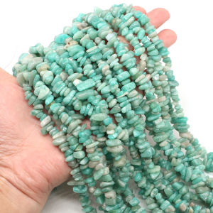 ลูกปัดหินธรรมชาติอะเมโซไนต์รูปทรงไม่สม่ำเสมอ คริสตัลชิปส์ รูปทรงกรวด สำหรับทำเครื่องประดับ DIY สร้อยข้อมือ สร้อยคอ