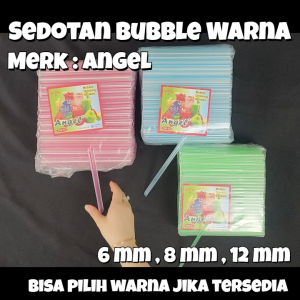Sedotan Bubble Warna ANGEL Ukuran 4 mm  6 mm  8 mm  12 mm Isi 250 Gram