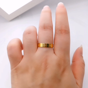 Yon Hing Cincin Belah Rotan Fesyen Emas 916