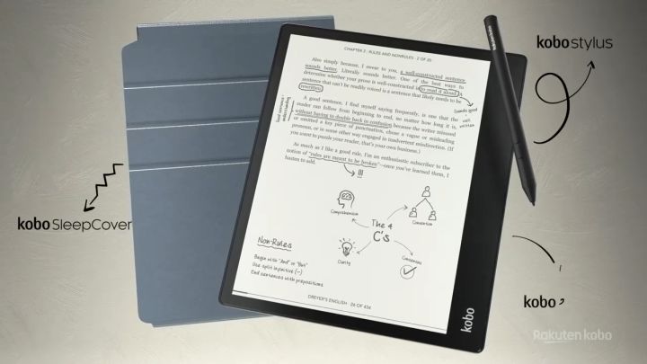 Bộ máy đọc sách Kobo Elipsa, Elipsa 2e - màn hình 10.3'', 32gb, sạc type C - hàng chính hãng newseal