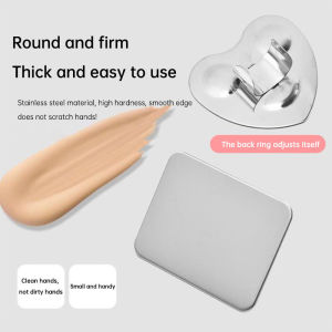 Ring Palette Stainless Steel Cincin Palet Pencampur Kutek Foundation Mix Palete Pallet Eyeshadow Mixing Pallete Foundation Palette Fondation Alat Pencampur Makeup-🌹Tamia