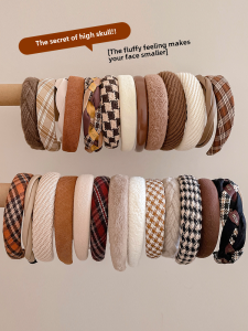 Anti-Slip Hairband Womens High Hairline Sponge Hairband Face Washing Hair Clip Fashionable Korean Style New Winter Collection