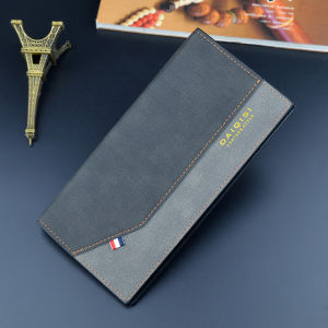 Long Wallet ManYiDi Thin Soft Leather Multi-Card Large Capacity Fashionable Youth Contrast Color Money Clip Trendy Business OL Style