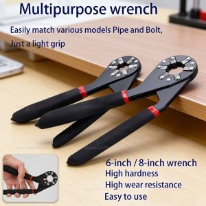 oeny | Magic Wrench 6 Inch 8 Inch Multi-purpose Hexagonal Alloy Steel Manual Clampable Movable Hexagonal Wrench Multifunctional wrench