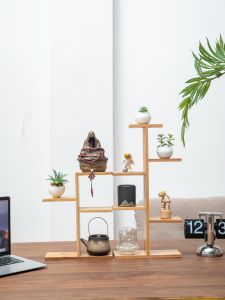 Modern Minimalist Multi-layered Wooden Plant Stand: A Stylish Solution for Indoor Balcony & Window Sill Decoration