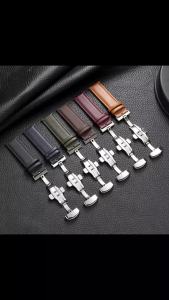 langley | 18mm 20mm 22mm Vintage Genuine Cowhide Leather Watch Band Strap for DW for Omega Butterfly Buckle Mens Women Universal Bracelet