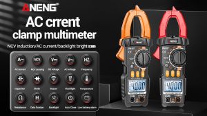 {MojoyceStyle}แคลมป์มิเตอร์แบบดิจิตอลเครื่องวัดมัลติมิเตอร์แรงดันไฟฟ้า AC/DC 4000 นับมัลติมิเตอร์ไดโอดอุณหภูมิความถี่เครื่องทดสอบความจุโอห์ม